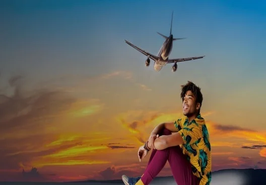 A man thinks of where he can go on vacation, thanks to the money generated by his unit trust investment.