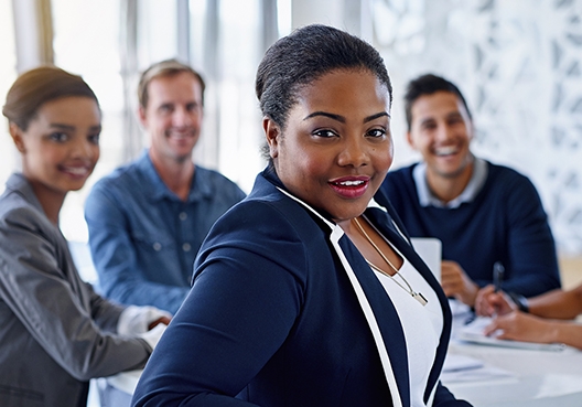 Business people sitting in a meeting room